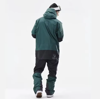 Combinaison de ski personnalisée pour homme, à capuche, imprimée Snowbird, imperméable, coupe-vent, chauffante, avec fermeture éclair, 100 % polyester, design à panneaux, combinaison de saut