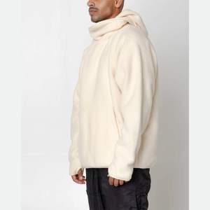 Sudadera con capucha tipo balaclava personalizada para hombre, 100% algodón, gruesa, extragrande, con cremallera completa, estilo ninja, streetwear, doble capucha - Product Image 2