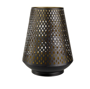 Black Perforated Iron Lantern Candle Holder Heat Resistant Home Decoration Metal Craft Votive Holder Perforated <b>Dot</b> Pattern - Product Image 6