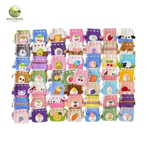 Handmade Crochet Mini Drawstring Coin Purse Cute Animal Flowers Cotton Lining <b>Knitted</b> Storage <b>Bag</b> for Women Girls - Product Image 5