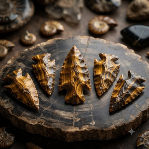 Pointes de flèche en pierre naturelle, cristal œil de tigre, pointes de flèche de guérison en jaspe fantaisie, grossistes en pierres précieuses et cristaux - Product Image 4