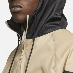 Blouson Bomber Homme Grande Taille Hiver Décontracté Léger Col Montant à Capuche Imperméable Respirant Coupe-Vent en Tissu Toile Léger - Product Image 4