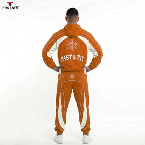 Ensemble de survêtement unisexe de haute qualité, imperméable, extensible dans quatre directions, respirant, personnalisé, uni, décontracté, avec capuche et pantalon de jogging - Product Image 5