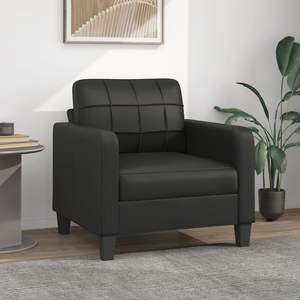Poltrona Nera da Soggiorno, Design Elegante con Comfort e Stile - Product Image 1