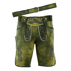 Factory Direct Sale Customizable Logo <b>Lightweight</b> High Quality Men's Bavarian Leather <b>Shorts</b> Casual Wear Bavarian <b>Shorts</b> - Product Image 4