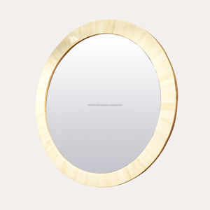 Handmade Custom Modern <b>Round</b> Shape Resin Inlay Wall Hanging <b>Mirror</b> Frame Handmade for Home Decor-for Bedroom <b>Bathroom</b> - Product Image 4