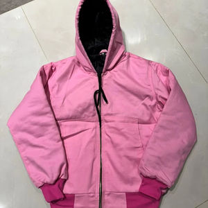 Vestes actives à capuche en toile de coton vintage, chaudes, lourdes, coupe ample, respirantes, écologiques, unisexes, logo personnalisable - Product Image 1