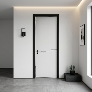 Oferta Especial: Puerta Interior Minimalista de WPC (Madera Plástica) Resistente al Agua, Larga Duración, Color Personalizado, Venta al Por Mayor para Condominios del Sudeste Asiático - Product Image 1