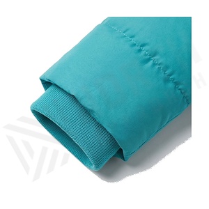 Hooded Quilted Waterproof <b>Bubble</b> Jacket Black Full Sleeve Winter Windproof Cotton Shell Knitted Fabric Polyester Filling Stand - Product Image 6