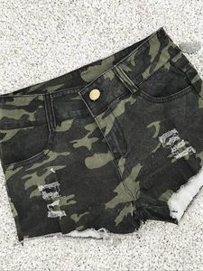 Pantalones Cargo de Mezclilla para Mujer, Cintura Media, con Letras, Transpirables, Ecológicos, Rotos, Desgastados, con Pedrería, Ajuste Holgado, Estilo Casual de Verano - Product Image 5