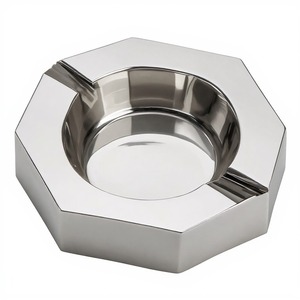 Square Metal Cigar Ashtray Classic Design Durable Finish for Smoking Accessories - Product Image 3
