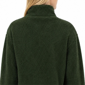Giacca in pile Sherpa personalizzata da donna, calda e morbida, con zip integrale, collo alto, logo frontale, elegante, di qualità, moderna, da viaggio, per donna - Product Image 5