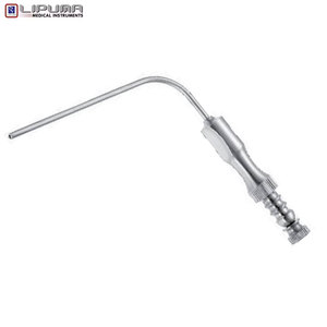 Cánula de succión de alta calidad de 13 cm/5 pulgadas con corte de dedo integrado y estilete de seguridad de 90 grados, instrumentos médicos - Product Image 1