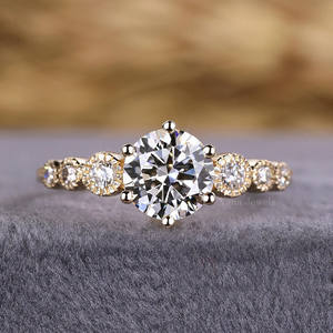 Igi ได้รับการรับรองว่าเป็นแหวนเพชรที่มีการจัดงานแต่งงานที่ยอดเยี่ยมพร้อมการตั้งค่าหกง่าม - Product Image 1