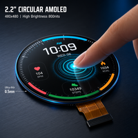 Module d'affichage AMOLED rond original de 2,2 pouces 480x480 avec écran tactile intégré MIPI pour montre connectée, matériel IA portable de qualité AAA
