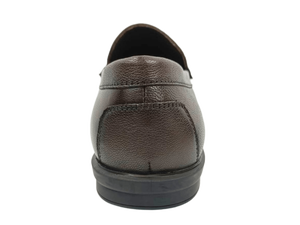 Mocasines de Cuero Marrón para Hombre, Punta Redonda, Sin Cordones, Zapatos de Oficina y Carrera, Suela de Goma Acolchada - Product Image 4