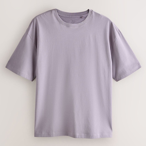 T-shirt à manches courtes vert uni pour homme, col rond, coupe classique, en jersey de coton décontracté - Product Image 5