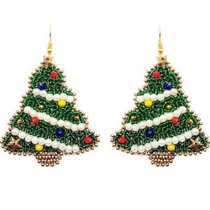 Pendientes hechos a mano de la mejor calidad, con cuentas de colores marrón y negro, bordados, y jhumka para niñas, de la India. - Product Image 3