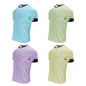 Camiseta Deportiva de Secado Rápido para Hombre, con Mangas y Cuello en Contraste, Transpirable, para Pádel, Tenis, Gimnasio, Entrenamiento y Actividades al Aire Libre - Product Image 3