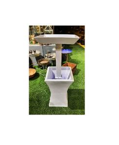 Florero decorativo de aluminio para jardín, jarrón de flores de lujo para baño de aves, acabado blanco brillante, estilo moderno personalizado, superventas - Product Image 1