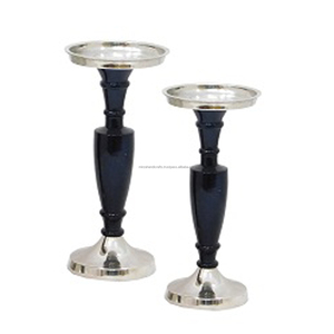 ชุดเชิงเทียนตกแต่งเสา3ชิ้นทำจากโลหะสีเทาและทองแดงสำหรับตกแต่งบ้านงานแต่งงานและงานเลี้ยง - Product Image 3