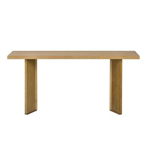 Mesa Consola U_STYLE con Chapa de Pino y Patas Geométricas Elegantes para Sala de Estar, Estudio o Comedor - Product Image 3