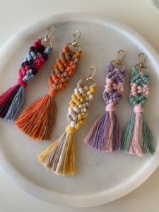 Evil Eye Protection Macrame Keychain Decorative <b>Object</b> For Protection Charm Against Negative Energy And Zipper Pull Charm - Product Image 4
