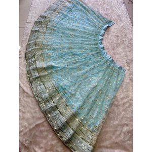 Hermoso vestido de noche bordado con hilo de algodón-Ropa de fiesta Lehenga Choli - Product Image 2