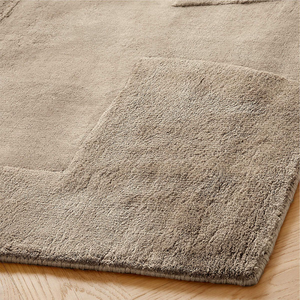 Tapis d'intérieur moderne abstrait en TENCEL Lyocell tissé à la main, tapis de sol texturé en relief, fabricant de tapis - Product Image 1