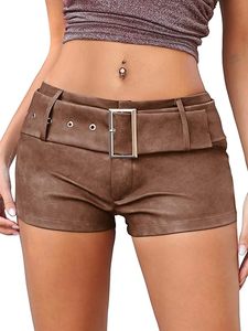 High Quality Women's Faux Leather Shorts Custom Design Vegan Leather Boutique Fashion Shorts Factory Direct - Product Image 5