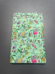 Handmade Floral <b>Quilt</b> Green Cotton Print Bohemian Style All-Season Home Hotel Use Reversible Washable Eco-Friendly <b>Double</b> Bed - Product Image 3