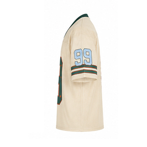 Camiseta de Baloncesto de Malla Crema para Hombre, Manga Corta, Número 99, Impresión Serigrafiada, Transpirable, Ropa Deportiva de Equipo, Corte Regular - Product Image 3