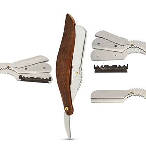 Utilisation professionnelle et à domicile Nouveau rasoir droit élégant en acier inoxydable poli Barber Straight Edge avec lames remplaçables - Product Image 2