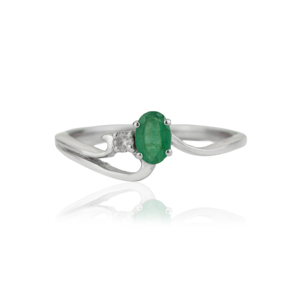 Trendy New Design 925 Sterling <b>Silver</b> 100% Authentic <b>Emerald</b> Gemstone <b>Ring</b> For Women Wholesale Price - Product Image 1