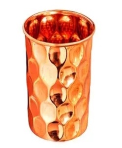 Premium Copper Glass Tumbler Manufacturer Ayurvedic Drinking Water Cup Bulk Export Metal <b>Drinkware</b> Supplier - Product Image 5