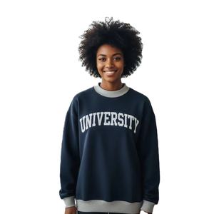 Ropa de Invierno de Alta Calidad al por Mayor con Logotipo Personalizado para Mujer, Talla Grande, Forro Polar de Poliéster/Algodón, Letras Griegas, Cuello Alto - Product Image 5