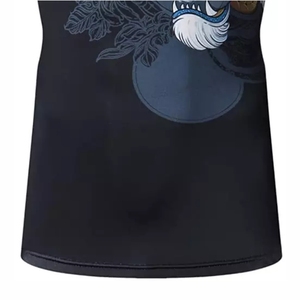 Rashguard de compression pour homme MMA BJJ en Spandex/Polyester UPF50 respirant, manches longues, effet délavé, Fortleo - Product Image 4