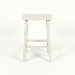 Tabouret de bar haut en bois d'hévéa massif, rond, moderne, minimaliste, mobilier de maison durable et léger - Product Image 1