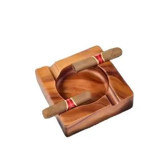 Modern Customized Wooden Desktop <b>Ashtray</b> with Drawer and Cigarette Holder Slots - Product Image 2