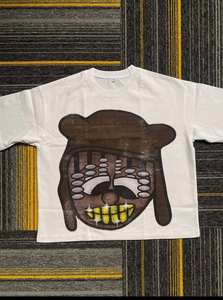 เสื้อยืดทรงบ็อกซี่โอเวอร์ไซส์ผ้าคอตตอนหนานุ่มพิมพ์ลาย DTG 100% คอตตอน ตัดเย็บโดยผู้ผลิตตามสั่ง ไหล่ตก - Product Image 2