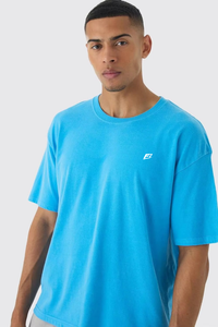 เสื้อยืดคอกลมผ้าฝ้าย 100% น้ำหนักเบา ทรงโอเวอร์ไซส์ สำหรับผู้ชาย แบบเรียบ ไม่มีลาย สกรีนโลโก้ได้ตามต้องการ ทรงหลวม ไหล่ตก - Product Image 2