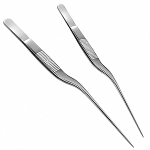 Pinces chirurgicales en acier inoxydable à pointe courbée, certifiées CE Classe I, instrument manuel pour salle d'opération - Product Image 2