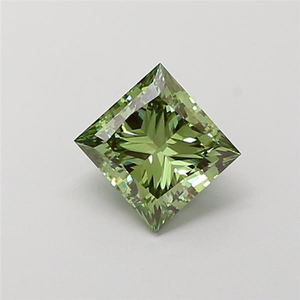 Exquisita Piedra Preciosa Suelta de Corte Princesa Verde de 1 Quilate con Brillo Simétrico y Claridad de Color Intensa Excepcional - Product Image 5