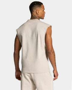 Débardeur pour homme en coton 100% uni, tricoté, écologique, col rond, vêtement décontracté - Product Image 5