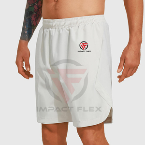 กางเกงขาสั้นกีฬาผู้ชาย แห้งเร็ว ระบายอากาศดี เหมาะสำหรับออกกำลังกาย ใส่สบายๆ  ขอบเอวยางยืด ลายเรียบ ขายส่ง - Product Image 4