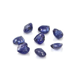 Saphir bleu naturel de Bangkok, taille cœur calibrée 4,5 mm, pierre précieuse de saphir bleu naturel à facettes pour la fabrication de bijoux - Product Image 3