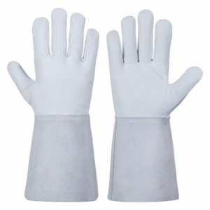 Guantes de Soldadura TIG de Piel de Cabra y Piel de Vacuno, Certificación CE, Puño de Seguridad Reflectante, Resistentes al Calor para Barbacoa Industrial - Product Image 1