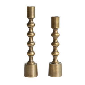 Minimalist <b>Brass</b> <b>Candlestick</b> <b>Holder</b> Set of Two Taper Candle Stand Home Decoration Durable Metal Handmade Candle Stand - Product Image 1