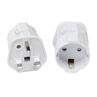 Adaptateur de prise universelle UK en ABS blanc pour voyage, type G