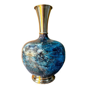 แจกันดอกไม้สเตนเลสทรงสูงทันสมัยสำหรับงานแต่งงานงานวันเกิดหรือตกแต่งบ้านสำหรับตกแต่งโต๊ะ - Product Image 1